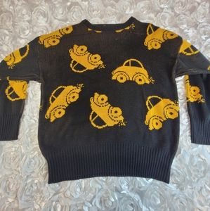 Vintage RARE Volkswagen bug print Queen’s Way to Fashion knit sweater ladie SZ M